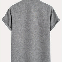 Dante | Camisa elegante de manga corta y cuello alto
