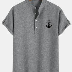 Dante | Camisa elegante de manga corta y cuello alto