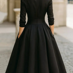 Rosalie | Elegante vestido midi de manga larga