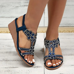 Sandalias ortopédicas de cuña elegantes para mujer