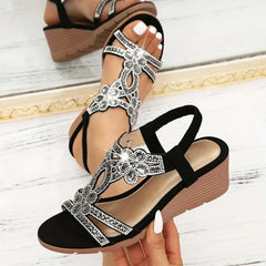 Sandalias ortopédicas de cuña elegantes para mujer