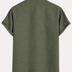 Dante | Camisa elegante de manga corta y cuello alto