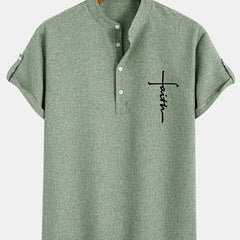 Dante | Camisa elegante de manga corta y cuello alto