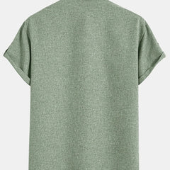 Dante | Camisa elegante de manga corta y cuello alto