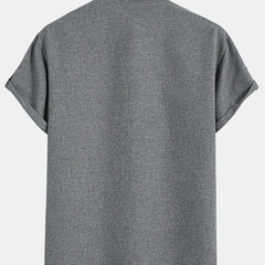 Dante | Camisa elegante de manga corta y cuello alto
