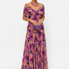 Velora™ | Vestido Floral Largo con Escote en V