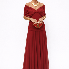Velora™ | Vestido Floral Largo con Escote en V