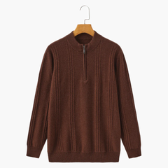 Zaragoza | 100% Cashmere Ribbed Half-Zip
