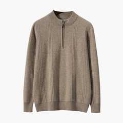 Zaragoza | 100% Cashmere Ribbed Half-Zip