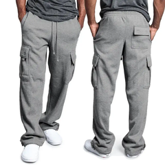 Oliva | Pantalones holgados con múltiples bolsillos