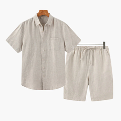 Formentera | Conjunto de Lino (Pantalones Cortos)