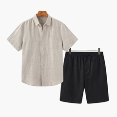 Formentera | Conjunto de Lino (Pantalones Cortos)