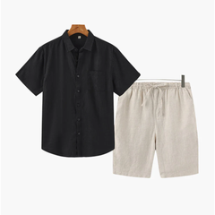 Formentera | Conjunto de Lino (Pantalones Cortos)
