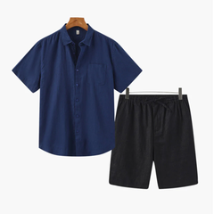 Formentera | Conjunto de Lino (Pantalones Cortos)