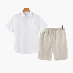 Formentera | Conjunto de Lino (Pantalones Cortos)