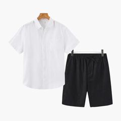 Formentera | Conjunto de Lino (Pantalones Cortos)