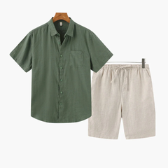 Formentera | Conjunto de Lino (Pantalones Cortos)