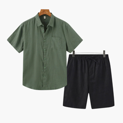 Formentera | Conjunto de Lino (Pantalones Cortos)