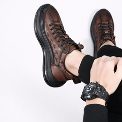 Zapatos casuales para hombre de cuero de vaca con cojín de aire