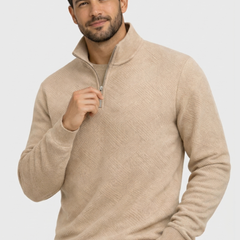 Fuego | Suéter de cremallera con diseño estampado
