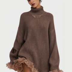 Nina | Vestido Suéter de Punto con Volantes