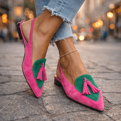 Lorena Sandalias con Tiras y Borlas