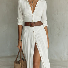 Lunara | Vestido Maxi Elegante con Cuello