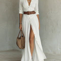Lunara | Vestido Maxi Elegante con Cuello