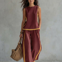 Leila | Conjunto Elegante de Algodón y Lino