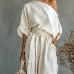 Mila | Conjunto Elegante de Algodón y Lino