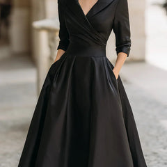 Rosalie | Elegante vestido midi de manga larga