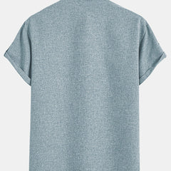 Dante | Camisa elegante de manga corta y cuello alto