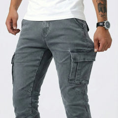 Pantalón Cargo Marino Elástico