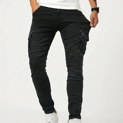 Pantalón Cargo Marino Elástico