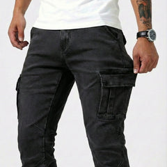 Pantalón Cargo Marino Elástico