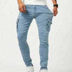 Pantalón Cargo Marino Elástico